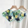 42*43cm Print Flower Sunscreen Shawl Scarf Decoration Fake Detachable Collar Protect Neck Shoulder Women Girl Dress Accessories