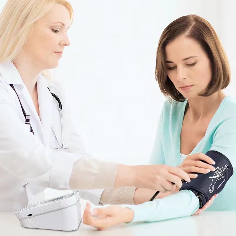 Upper Arm Electronic Blood Pressure Monitor Language Broadcast Automatic Blood Pressure Pulse Heart Rate Measuring Device