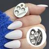 Nail Art Palette Ring Set Wearable Finger Rings Metal Manicure Tools Mini Paint Palette Finger Rings Fingertip Nail Art Mixing Palette