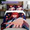 3pcs Duvet Cover Set (1*Duvet Cover + 2*Pillowcase, Without Core), Makima Chainsaw Man Print Bedding Set, Bedroom Decor, All‑Season, Birthday Gift