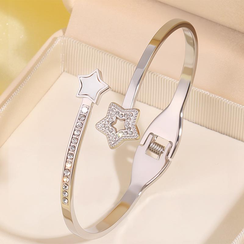 Fashion Couple Style Small Star Opening Female Light Luxury High-end Five-pointed Bracelet