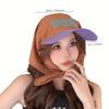Women's Japanese Korean Style Baseball Cap - Adjustable Snapback Sun Hat with Embroidery, Wide Brim Face-Framing Design for Summer Travel