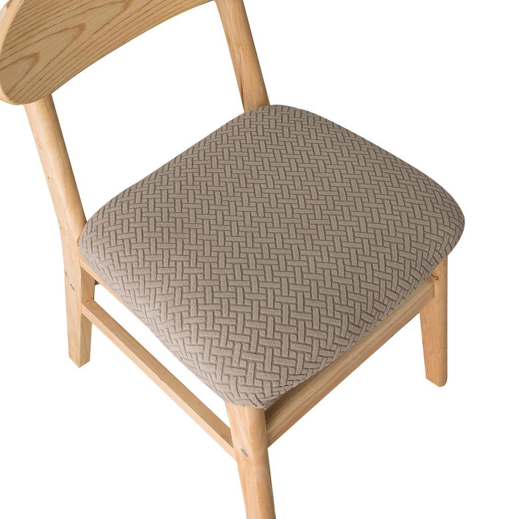 WaterProof Spandex Dining Room Upholstered Cushion Solid Chair Seat Cover Removable Slipcovers with Washable Furniture Protector