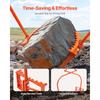 VEVOR 24in Stone Lifting Tongs, 2-Claw Rock Tongs, Heavy Duty Steel Log Tongs, 1100LBS Lifting Capacity, Swivel Log Grapple, Serrated Claw Design