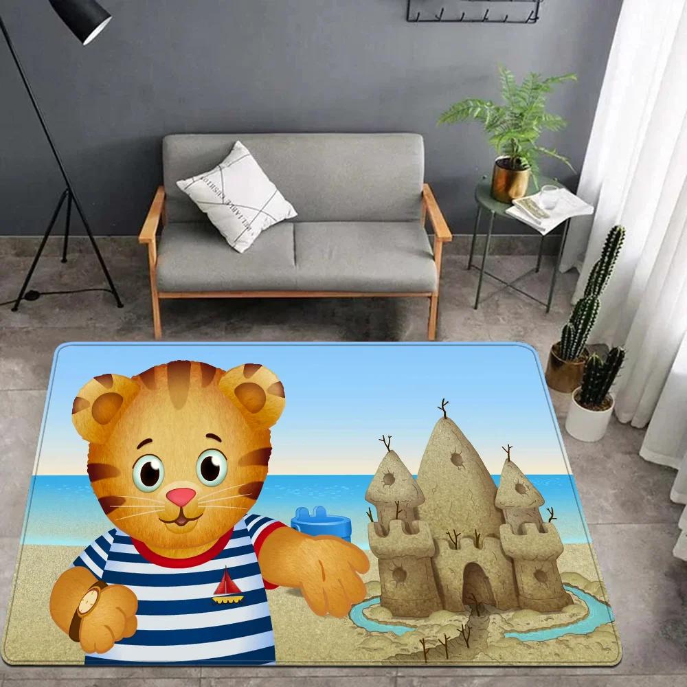 Daniel-Tigers Stop Hallway Carpet Washable Non-Slip Living Room Sofa Chairs Area Mat Kitchen Doormat Area Rug