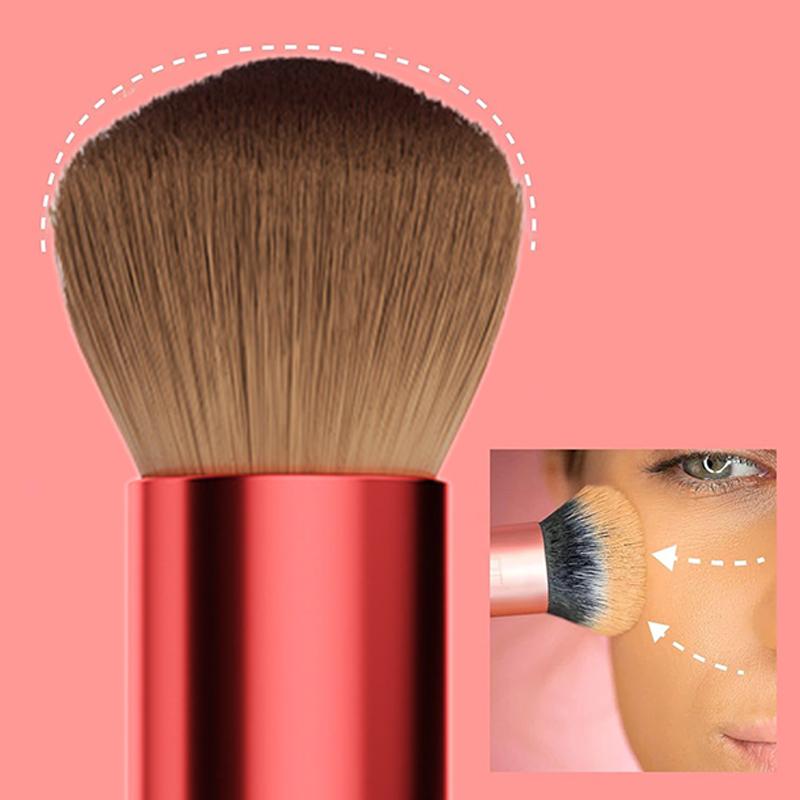 2 In 1 Electric Foundation Brush Massage Makeup Brush Multi-Function Soft Fluffy Loose Powder Brushes Portable For Home Travel