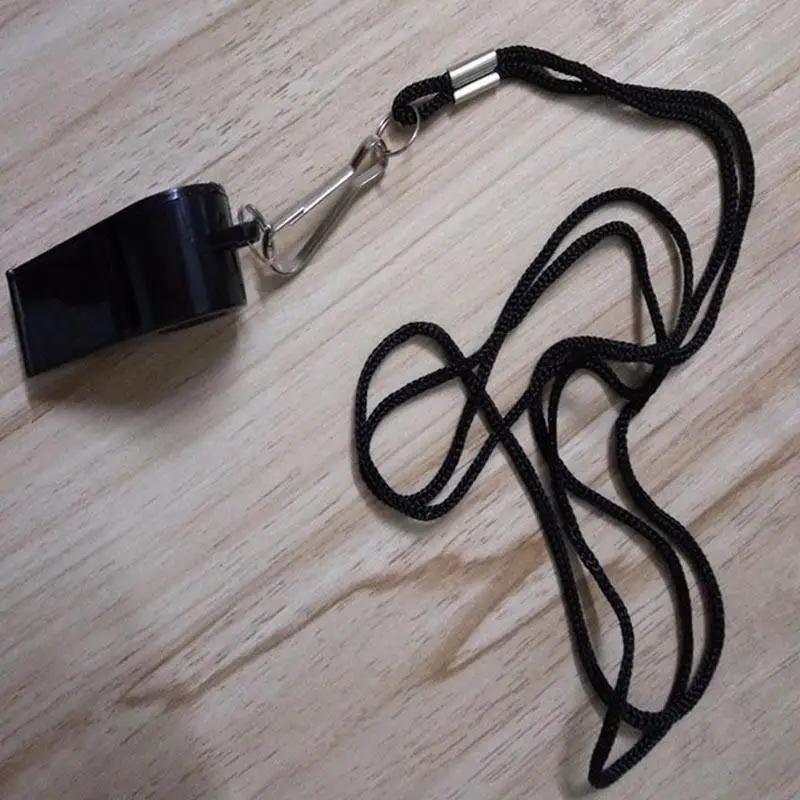 1PCS Plastic Whistle Outdoor Survival Training Lifesaving Black Basketball Game Football Referee Whistle Training Equipment