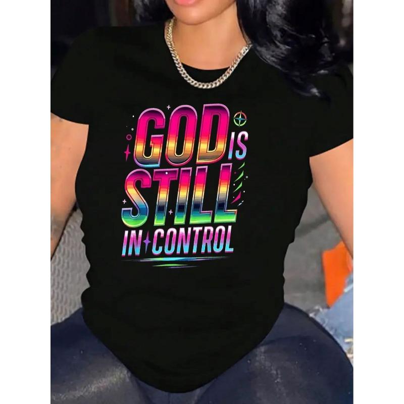 

Women s Casual T-Shirt Comfort Round Neck Soft Breathable Street Style Top 4XL чорний