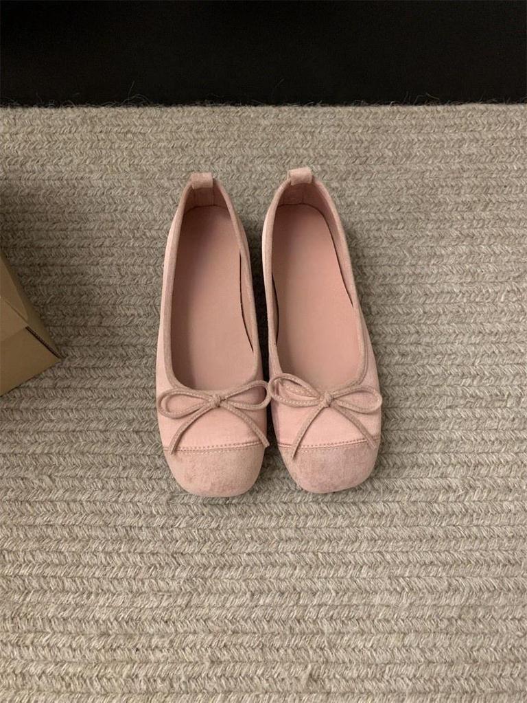 French gentle wind flat-soled silver ballet shoes 2025 shoes single shoes soft-soled small red shoes evening shoes