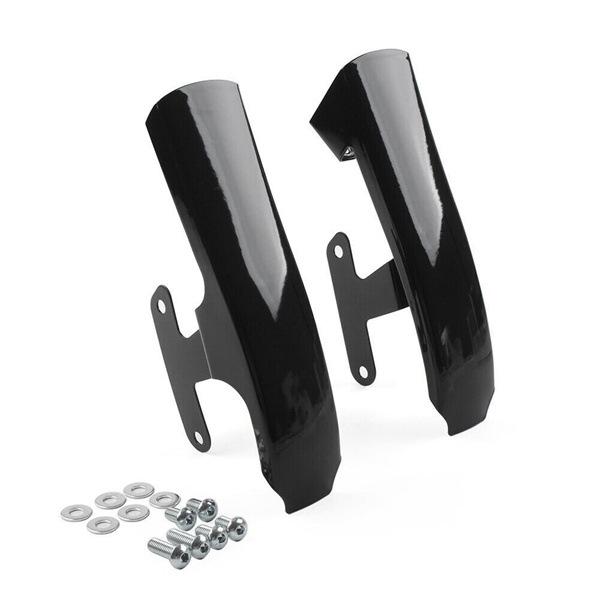 Black Metal Motorcycle Rear Fender Bracket Filler Panel (1 Pair) Suitable for Ha