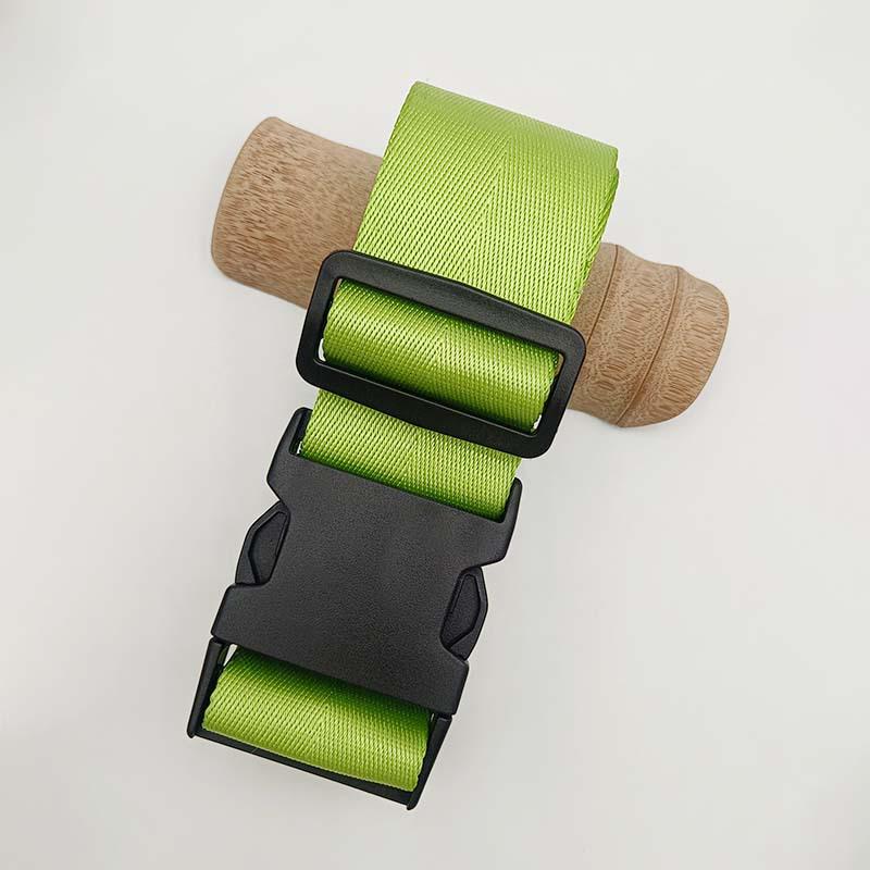 Solid Color Nylon Luggage Strap with Herringbone Pattern, Password Lock, and One-Word Handle