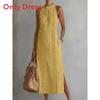 Polyester A Line Sleeveless Dress For Summer Vacation Casual Wear