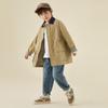DuoDuoJia Boys' Retro Double-Breasted Trench Coat