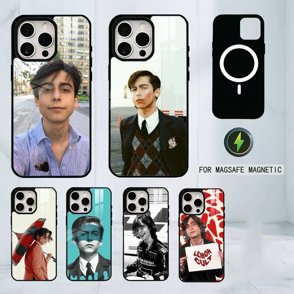 Aidan Gallagher Phone Case For iPhone17,16,15,14,13,12,11 Plus,Pro Magnetic For Magsafe Wireless Charging