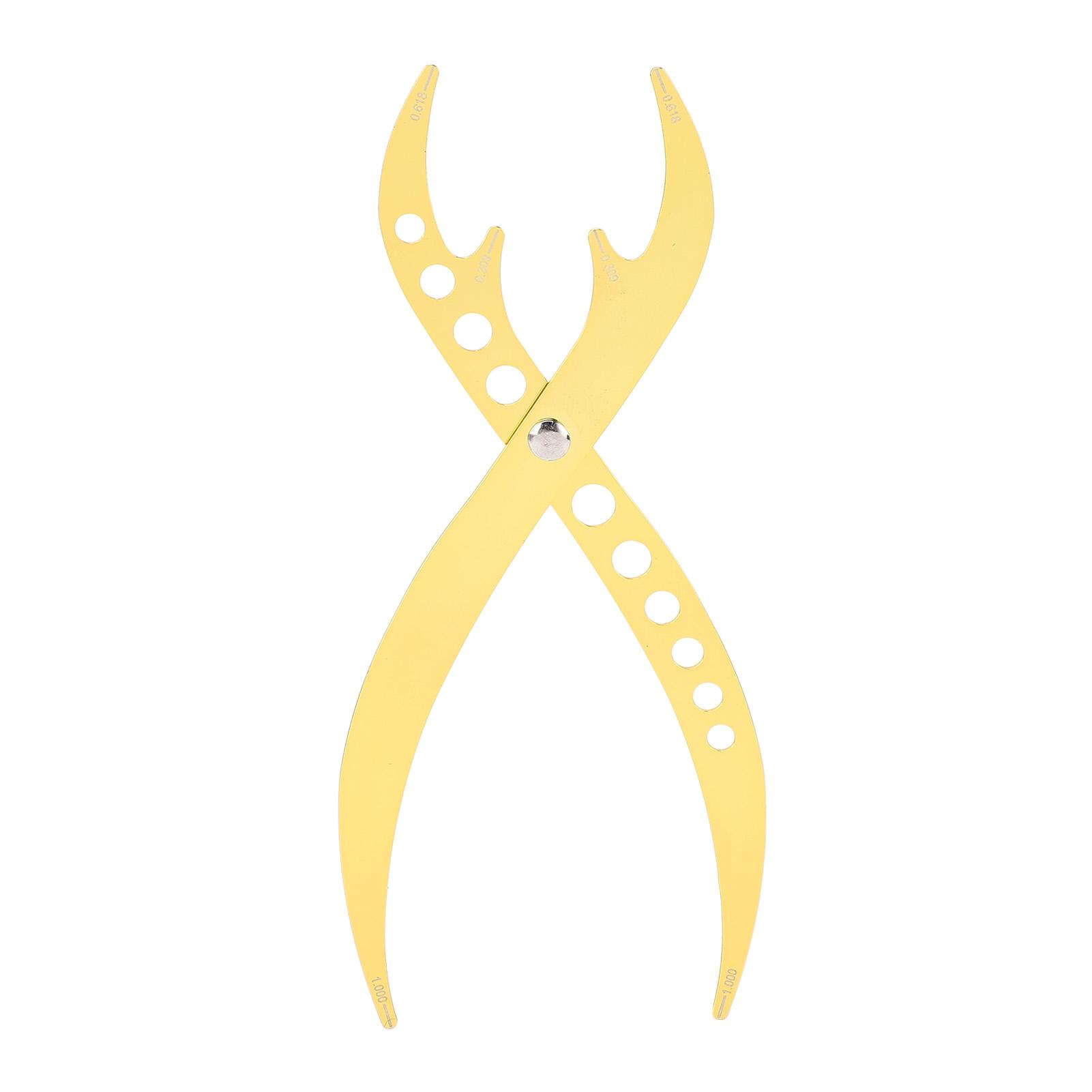 

1:0,618 Штангенциркуль для измерения бровей с золотым сечением, симметричный измерительный инструмент, линейка с тремя точками для золотой