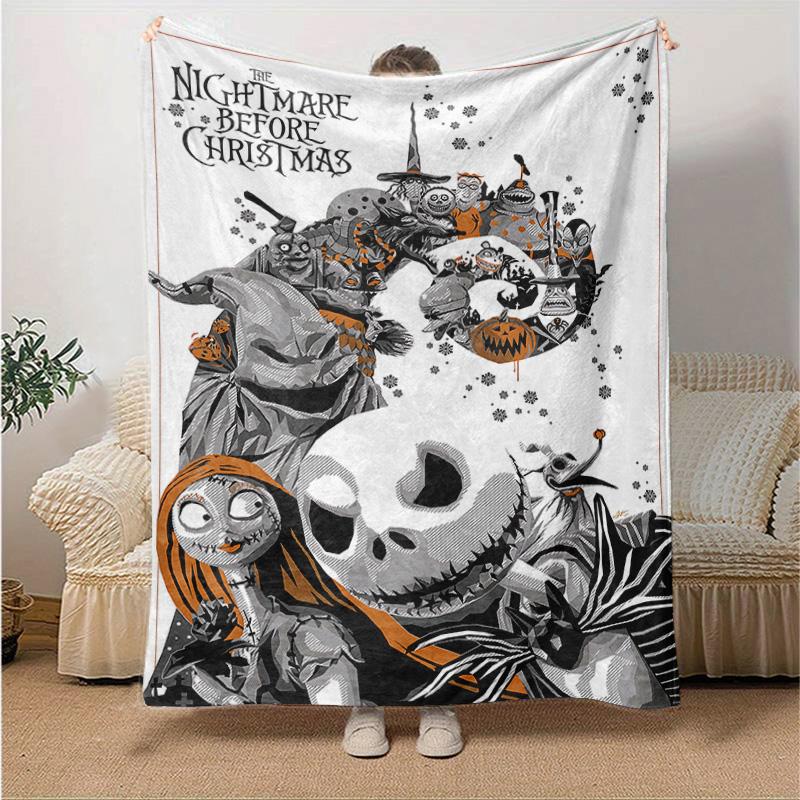 1pc Halloween Nightmare Mashup Soft Throw Blanket Flannel All Season Light Weight Living Room/Bedroom Warm Blanket. M7290118