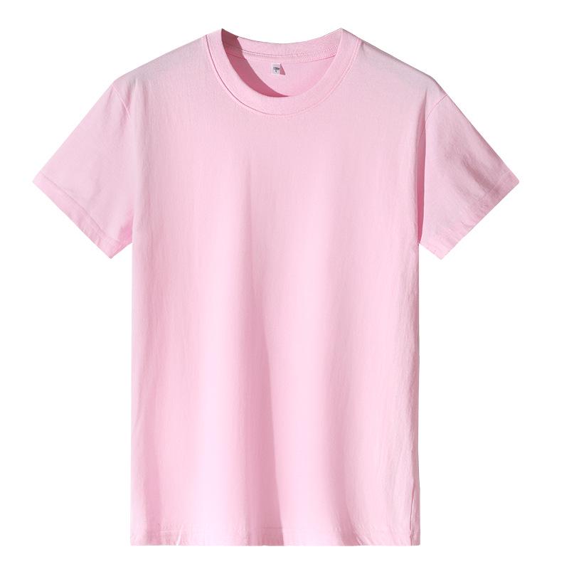 In Stock: 200G Pure Cotton Children's Short Sleeve Round Neck T-shirt - Customizable Class or Parent-Child Uniform