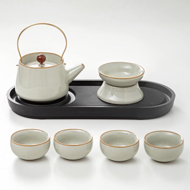 Lainuo Beige Ru Kiln Tea Set (6-Piece)