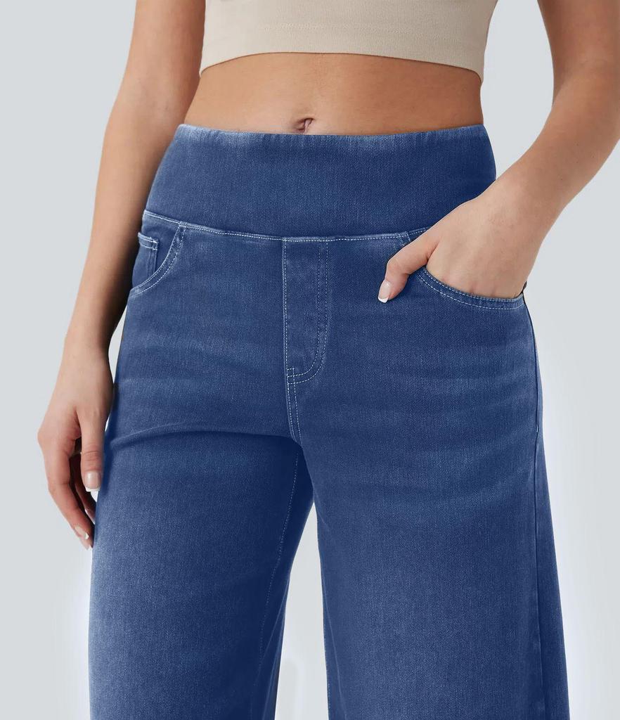 2025 Summer Women's High-Waisted Slimming Wide-Leg Jeans: Casual, Versatile, and Fashionable