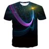 Summer Fashion Colour Light Spectrum Men T-shirt New Casual Printing Fun Tees Trend Personality Leisure O-neck Short Sleeve Tops