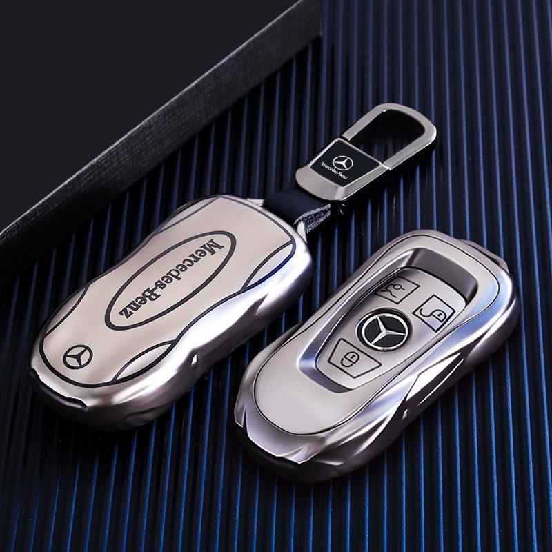 RPO5   PU Car Key Case Cover Shell Fob For Mercedes Benz A B C E Class GLS GLA GLK GLC CLS CLA AMG W204 W205 W212 W463 W176 Keychain