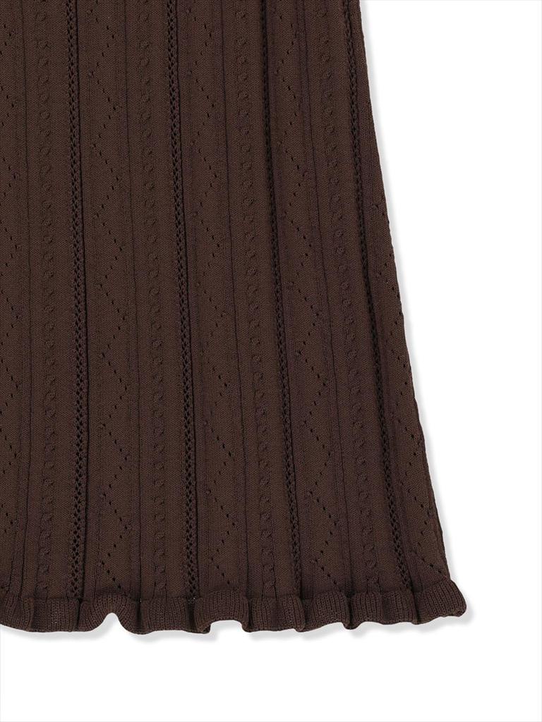 [Matinkim] Open Back Ribbed Knit Dress