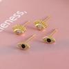 Mini Luxury-style Diamond-encrusted Eye Stud Earrings with A Fashionable Retro Vibe and Versatile Appeal - Devil's Eye Earrings Accessory.