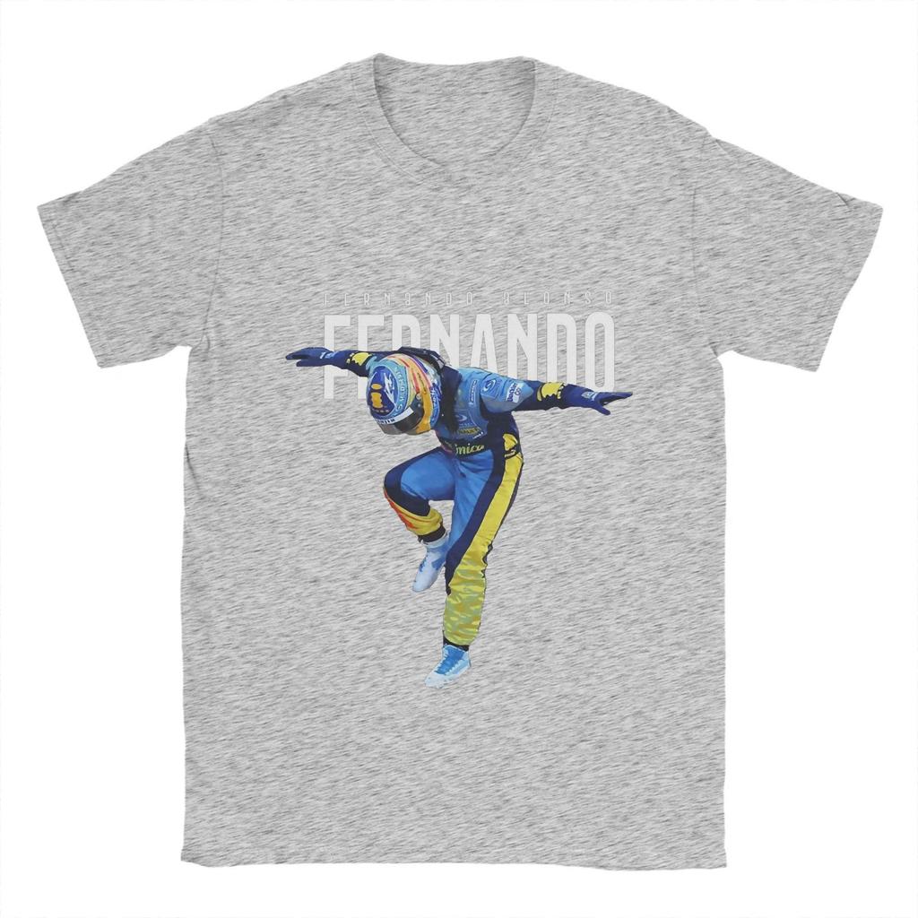 Fernando Alonso Camiseta Playa baile Algodón Camisetas Para Hombre Tendencia Personalizado Logo Camiseta Manga Corta Ropa Vintage