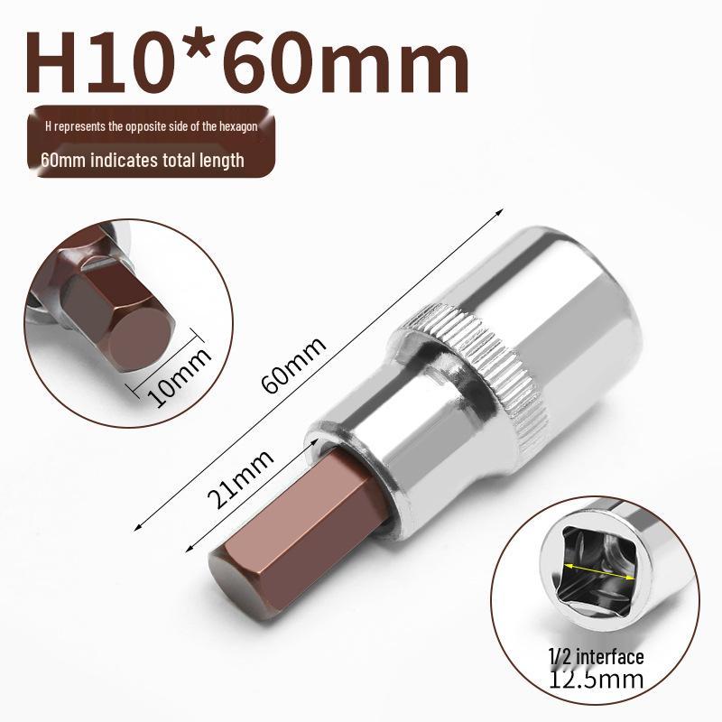 Electric & Air Wrench Hex Socket Set with Screwdriver Bit
