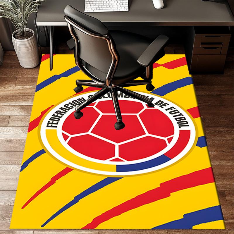 Colombian Soccer Federation Rug Game Carpet, Floor Mat for Bedroom Living Room Entryway Rug, Home Decor Idea Gift for Christmas Birthday