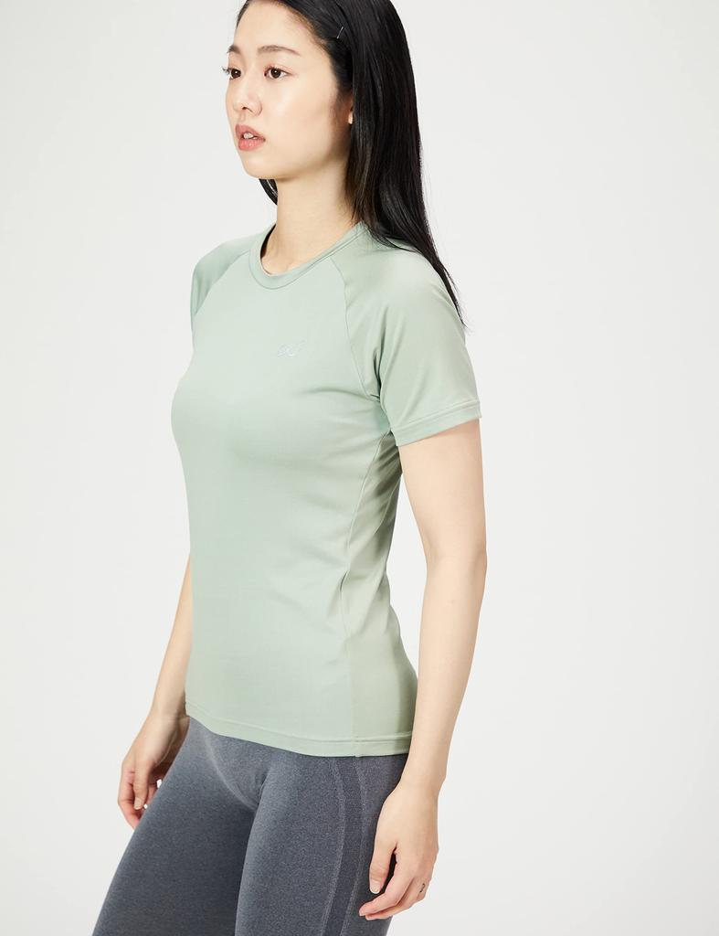 DLY115 Crew Neck Short Sleeve Top with UV and Odor Resistant Size Size L CW-X/Wacoal Women's Sweat-Wicking, Quick-Drying, Protection, Antibacterial,