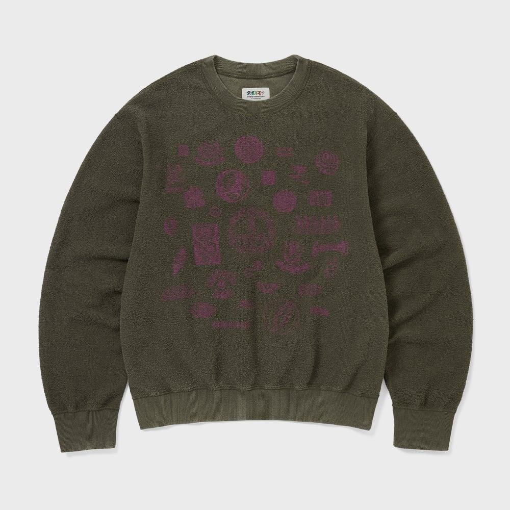 

ThIs Is Never That Gd Iconography Reversible Crewneck Olive XL