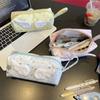 with Handle Pen Bag Large Capacity Cosmetic Bag New Stationery Bag  Students Supplies