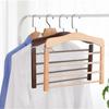 1pcs Wardrobe Storage Solid Wood Clothes Drying Rack Multi-function Solid Wood Trouser Towel Rack Home Apartment Clothes Rack
