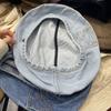 Cowboy Beret Female Summer Show Face Small Wash Do Old Versatile Literary Retro Octagonal Hat Big Head Circumference Hat