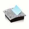 1pc Glittery Clear Desk Sticky Notes Organizer, Stationery and Handwritten Accounts Storage Container, Desktop Tidy Up Box, Office Essentials
