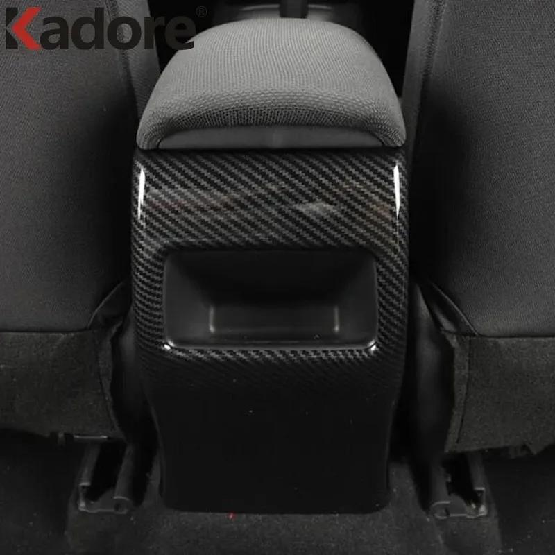 For Toyota Corolla sedan - Carbon Fiber Car Armrest Box Rear Air Condition Vent Outlet Cover Trim Interior Accessories