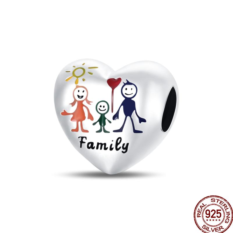 100% Copper Love Blessing Emotional Heart Shaped Beaded Beads Suitable For 3Mm Original Bracelet Diy Jewelry