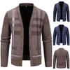 Autumn and Winter New Casual Sweater Men's Solid Color Thickened Velvet Bottoming Sweater Sweater Men's Cardigan Jacket