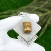 Naturlig Bildjaspis Ädelsten Hänge 925 Sterlingsilver Smycken För Kvinnor