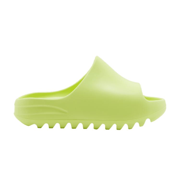 adidas Yeezy Slides Kids  Glow Green  25.5