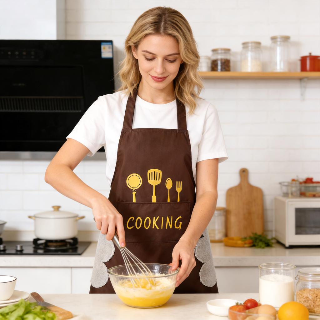 Fashionable, Cute Apron, Dirt Resistant, Household Kitchen Cooking Cover, Men's And Women's Styles