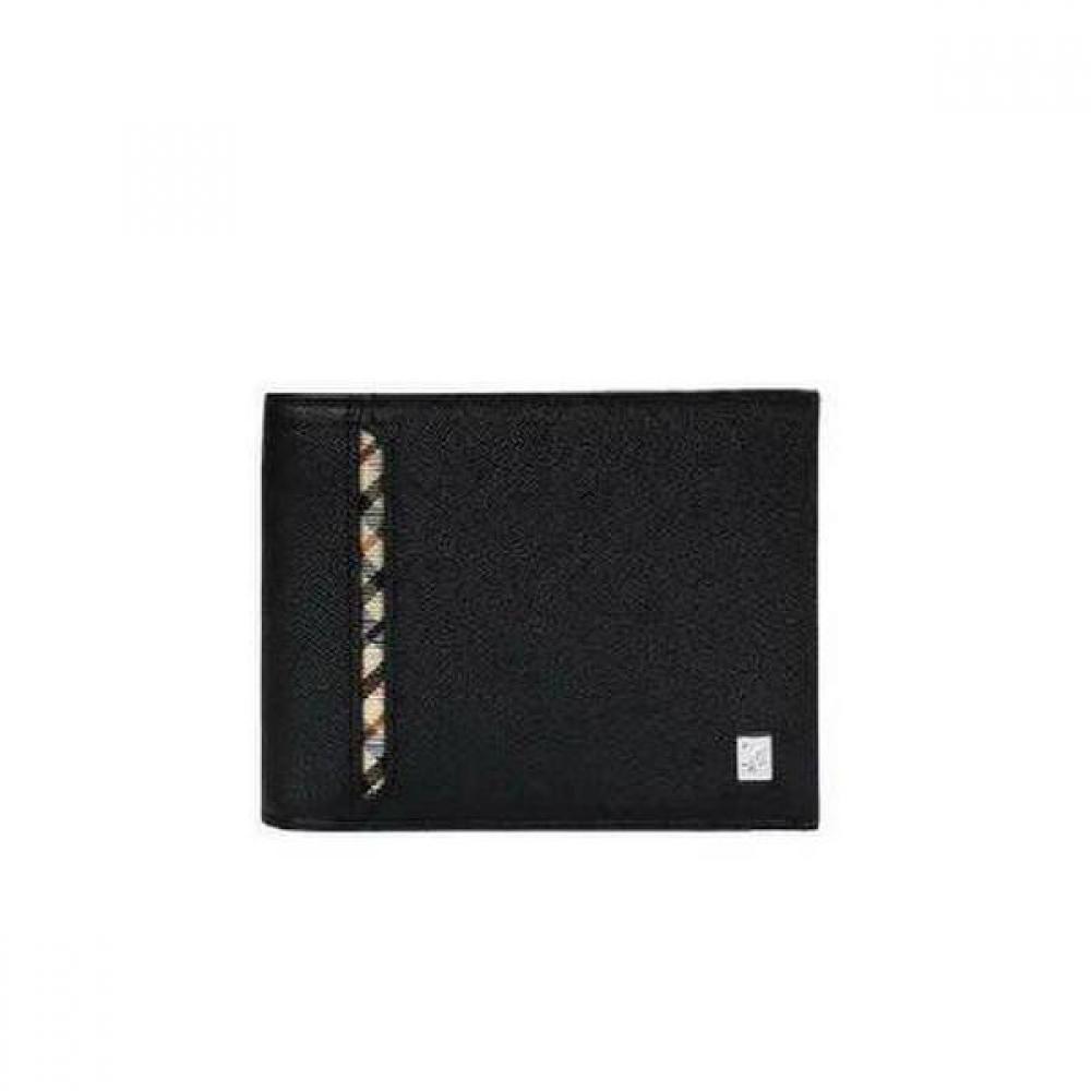 Daks Black Ocean Embossed Diagonal Check Wallet Dbwa2e905bk