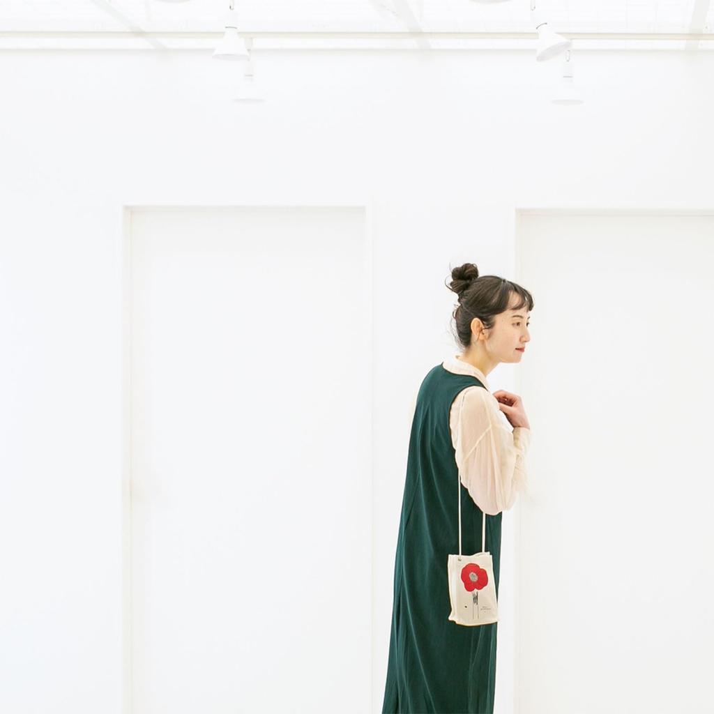 Hobonichi Drawer Pouch Hanging by Ichiro Yamaguchi HANA AKA Red Floral Cotton Storage Organizer Bag 185x122x70mm Japan