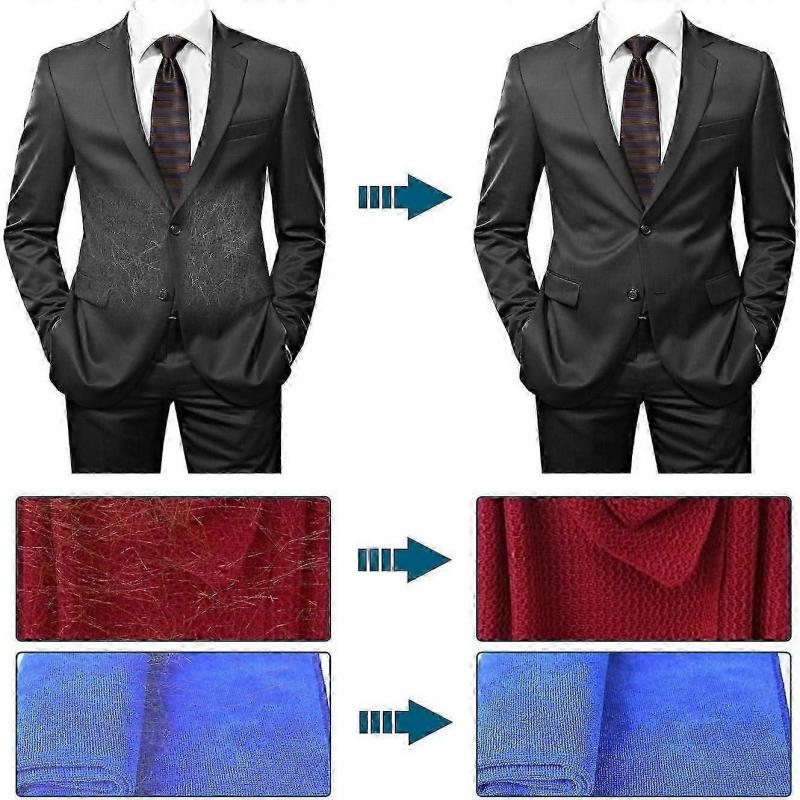 Pet Hair Remover Brush - Reusable Magic Cleaning Brush for Pet Hair Removal with Self-cleaning Remove Dog Cat Hair (Blue)