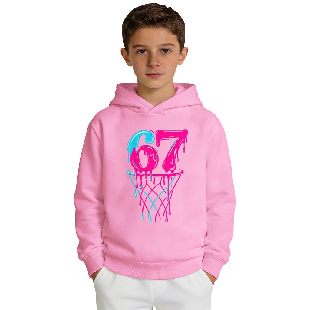 Boys' Printed Hooded Long,Sleeve Sweatshirt Casual Sports Comfort Sweatshirt