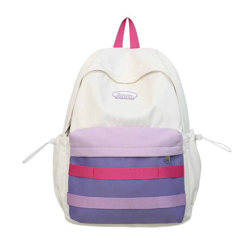 Schoolbagins Wind Japanese School Bag Large Capacity Korean Version Contrasting Color Versatile Girl Backpack High Value Student Backpack Female