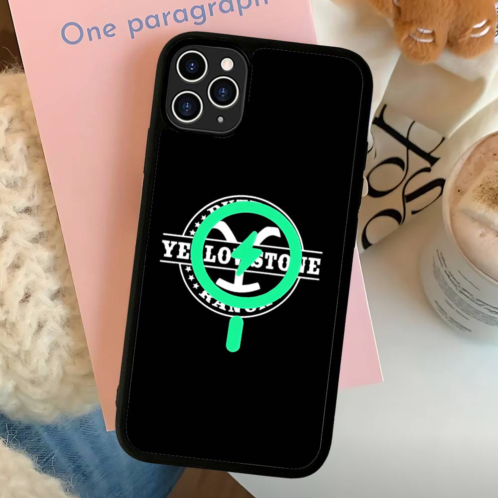 Y-Yellowstone Logo For Magsafe Magnetic Wireless Phone Case For IPhone 11 12 13 14 15 16 17 Pro Max Plus Cover