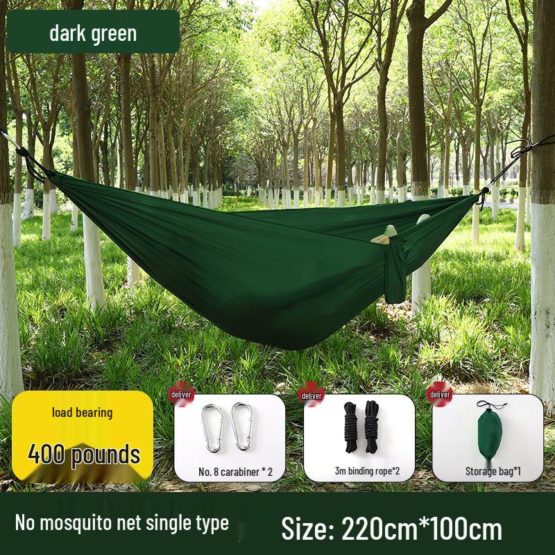 

«Быстрораскладывающийся уличный гамак с защитой от комаров и сеткой — одноместный/двухместный, с защитой от опрокидывания, нейлон»