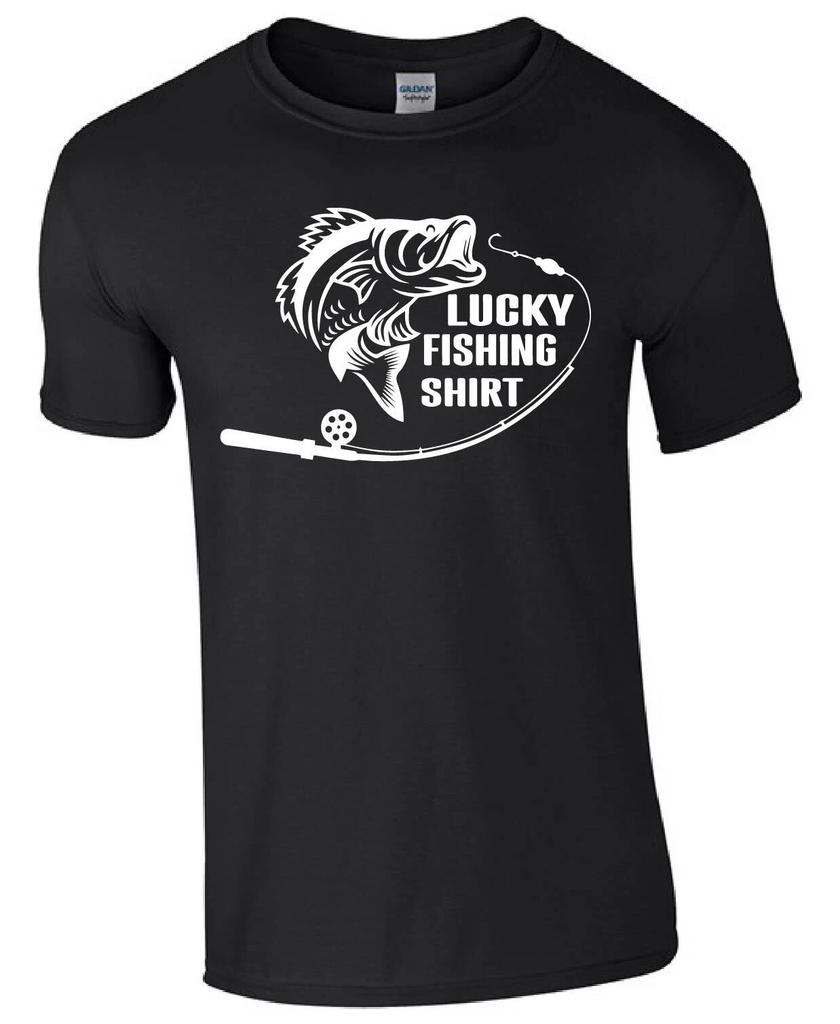 Lucky Fishing Shirt Outdoor Fish Gift Design Kids/Adults Top T-shirt